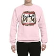 thumbnail image 3 of Wild Bobby, Baseball Mom Jaguar Print Sports Unisex Crewneck Graphic Sweatshirt, Light Pink, 3X-Large, 3 of 5