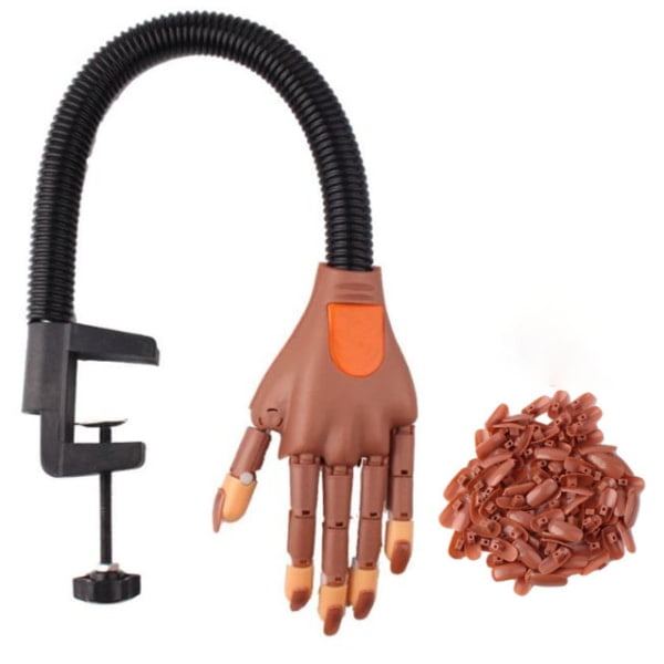 Entrenador de uñas, 100 piezas de uñas de manicura y manos postizas, Entrenador de uñas desmontable, Entrenador de uñas flexible y dedos para tienda de uñas en casa, Sailing Electrónica