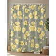 thumbnail image 4 of Boanket Polyester Fabric Yellow Floral Shower Curtain, Farmhouse Garden Flowers Botanical Waterproof Bathtub Curtain Bathroom Decor Set with Hooks 72 x 96 Inches,, 4 of 6