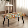 thumbnail image 4 of Whosucclay Hippie Daisy Flower Print Dining Room Bench Covers Non-Slip Bench Chair Slipcovers Dust Proof Bench Seat Cushion Slipcovers Removable Bench Protectors for Wedding, Hotel, Party, 4 of 7