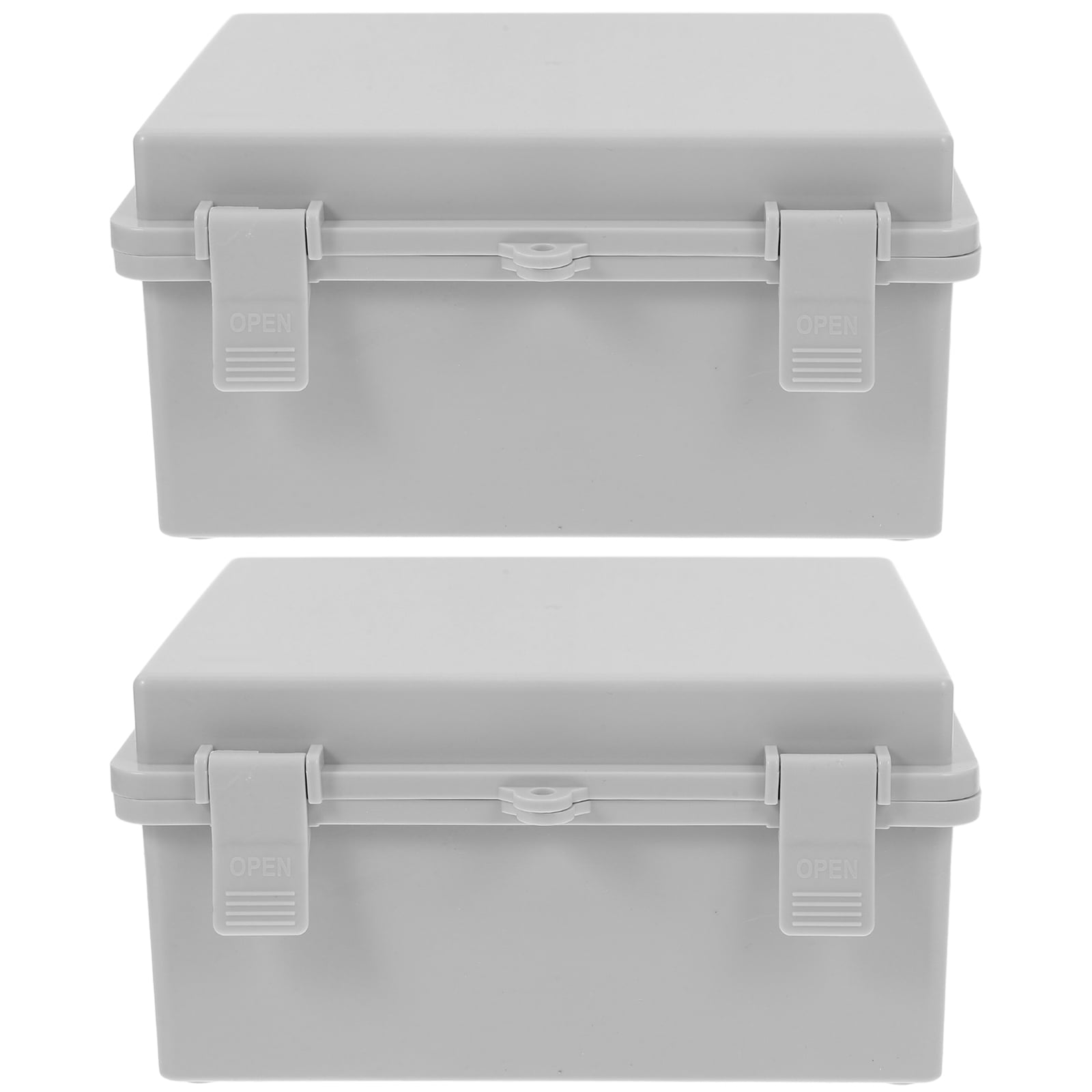FOMIYES 2Pcs Outdoor Weatherproof Electrical Junction Box White ABS Material Easy Installation