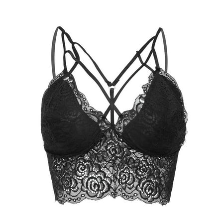 Floleo Sexy Lingerie For Women Clearance Women Plus Size Vest Crop Wireless Bra Lingerie Sexy Lingerie Underwear Camisole