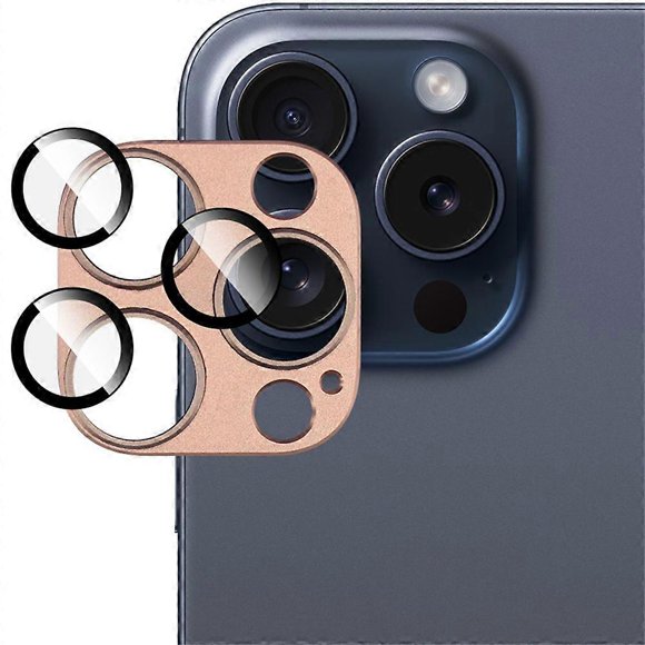 IMAK For iPhone 16 Pro Max / 16 Pro Camera Lens Film Metal Lens Cap+Tempered Glass Lens Protector -
