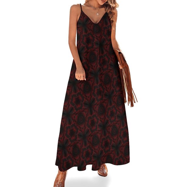 Vestido sin mangas The Red Void, vestidos africanos para mujer, atuendos festivos para mujer