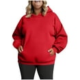 thumbnail image 5 of 2 Pack ylioge Oversized Hoodies for Women Plus Size L-5X Fleece Lined Sweatshirts Womens Casual Long Sleeve Solid Color Pullover Athletic Workout Hoodie Tops, 5 of 8