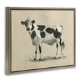 thumbnail image 4 of Stupell Industries Minimal Cow Painting Animals & Insects Painting Brown Floater Framed Canvas Art Print Wall Art, 21 x 17, 4 of 10