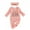 Pink, variant on Im New Here Newborn Outfit Girl Long Sleeve Letter Romper Ribbed Knit Jumpsuit Baby Girl Preemie Coming Home Outfit