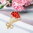 thumbnail image 1 of Broche de clavel rojo Yinane para regalo del día de la Madre, broche decorativo elegante, 2,8 cm x 4,7 cm, 1 of 8
