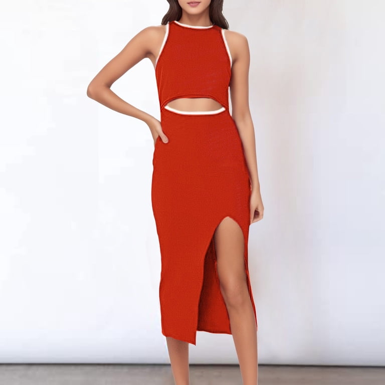 orange midi dress bodycon Orange Drape Shoulder Dress Rosies Closet