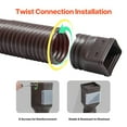 thumbnail image 6 of VEVOR Rain Gutter Downspout Extensions, 2-Pack Flexible Downspout Extender, Down Spout Drain Extension Extendable from 22" to 63", Gutter Extensions with Adapters, for Rainwater Drainage, Brown, 6 of 8