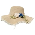 thumbnail image 1 of Sombrero de paja Yuyangstore Mujer Casual Ala Transpirable Beige, 1 of 8