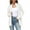 White, variant on Drop Shoulder Long Sleeve Women's Turtleneck Zip Up Cardigan Sweaters Oversized Casual Solid Mesh Knit Jumper Tops