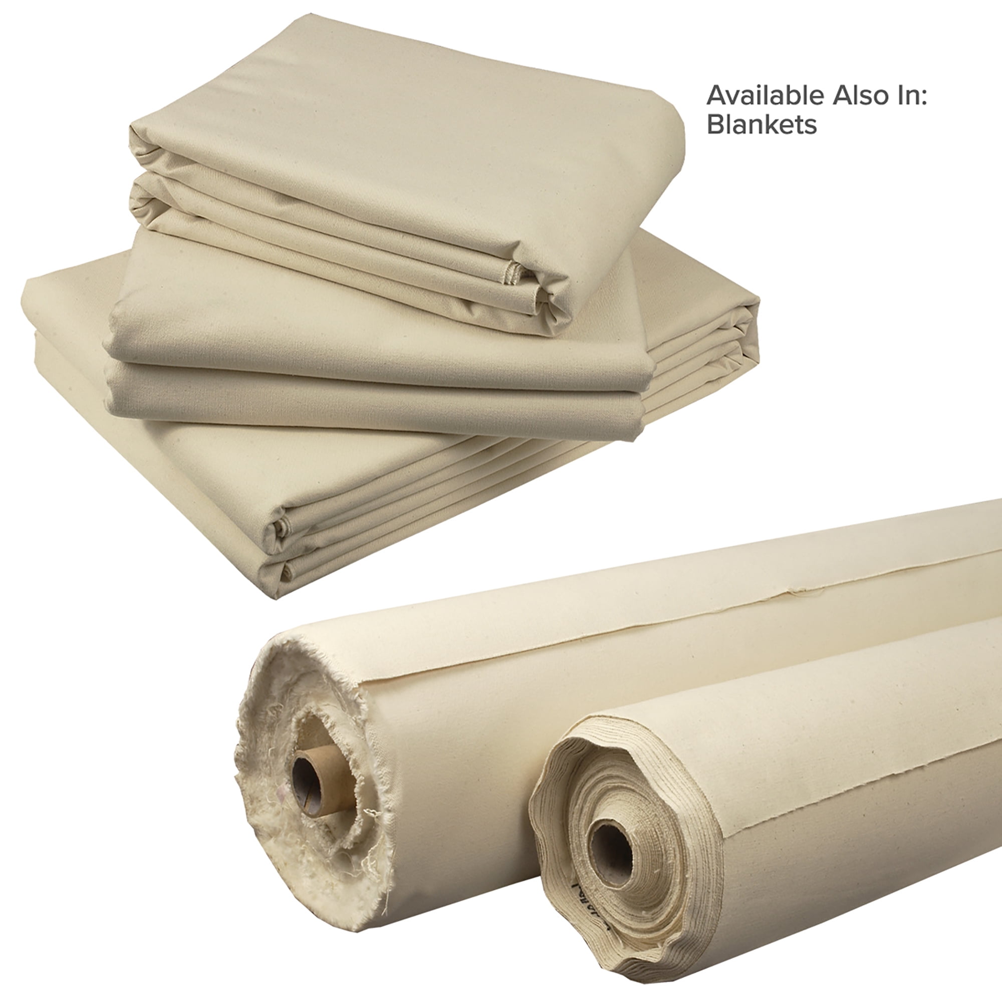 Creative Mark Unprimed Cotton Duck Deluxe Canvas Roll - 12 ounce #12 Double Filled Roll - 72" x 30 Yards - Very Uniform Canvas Texture - Bulk Un-stretched Duck Canvas Fabric for Artists