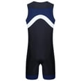 thumbnail image 4 of Manyakai Mens One Piece Swimsuit Shorty Wetsuit Bathing Suit Athletic Spandex Jumpsuit Swimwear UPF Navy Blue XL, 4 of 6