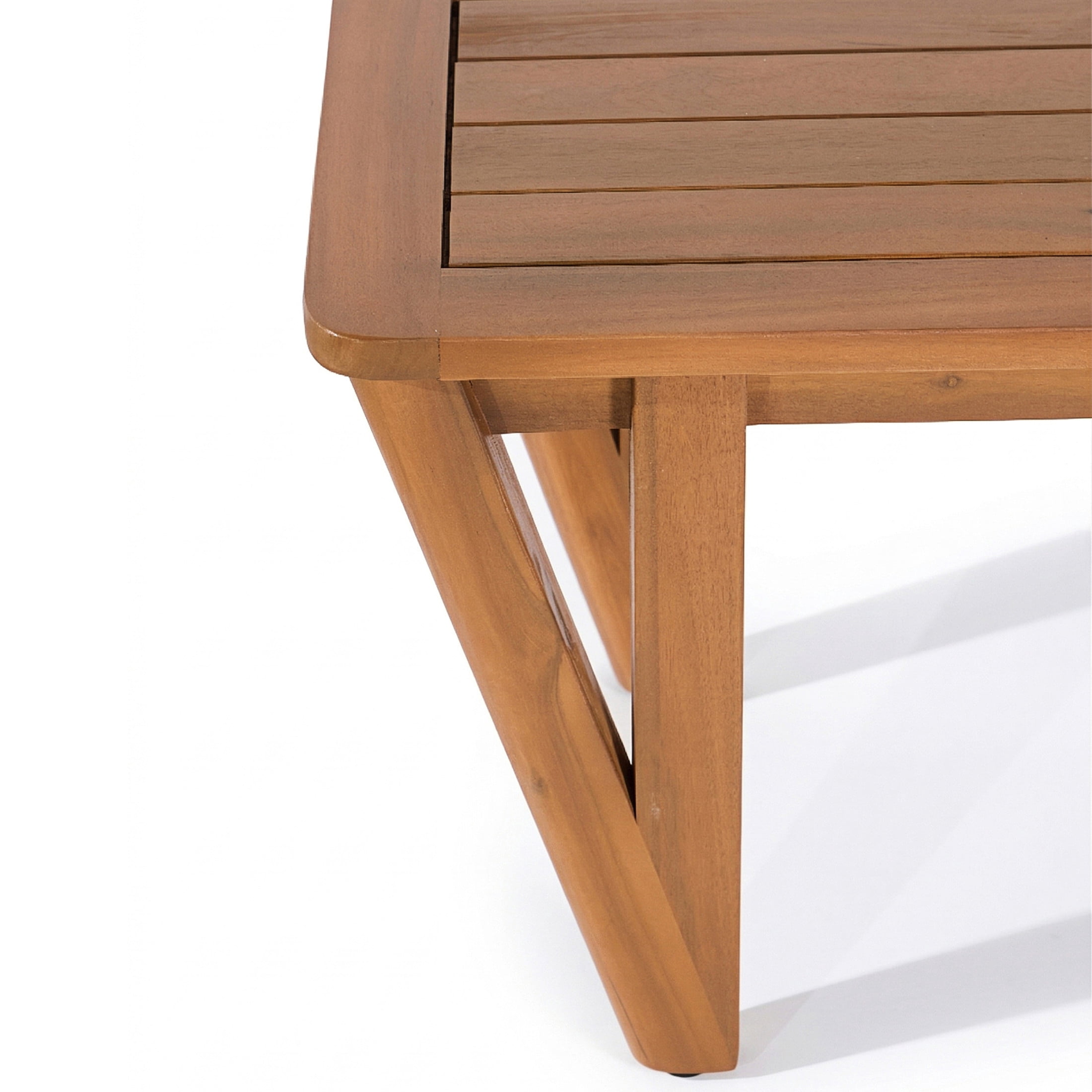 Christopher Knight Home Farmhouse Acacia Wood Outdoor Dining Bench with V-Legs for 2 to 3, Teak