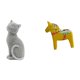 thumbnail image 1 of Estatua De Gato, Figura Decorativa De Resina, Escultura De Animal Coleccionable Para Entrada, Estantería, Sala De Estar, Dormitorio, Adorno De Caballo Dala Sueco, Figura De Caballo Dalecarlian, 1 of 8