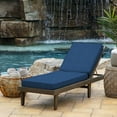 thumbnail image 2 of ARDEN Modern Acrylic Outdoor Chaise Cushion 21 x 46, Lapis Blue, 2 of 6
