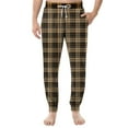 thumbnail image 2 of JGNGSHN Mens Pajama Pants Plaid Sleep Lounge Pant Warm Sleepwear Pants PJ Bottoms Jogger Trousers with Pockets and Button Fly, 2 of 8