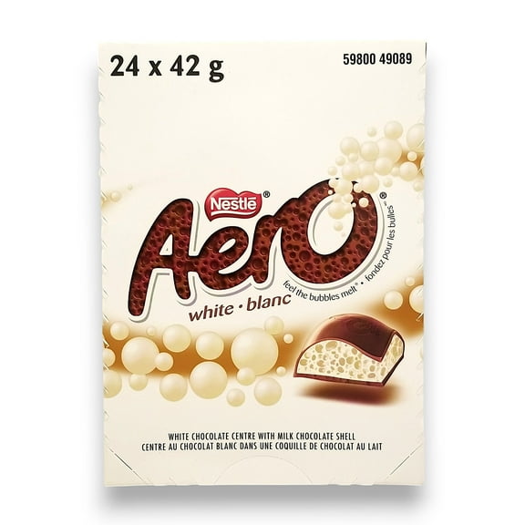 AERO White Chocolate Bars 24x42g (1.5 oz)