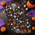 thumbnail image 5 of Halloween Pajamas Halloween Pumpkin Print Plus Size Button Nightwear Pajamas for Women Set, 5 of 8