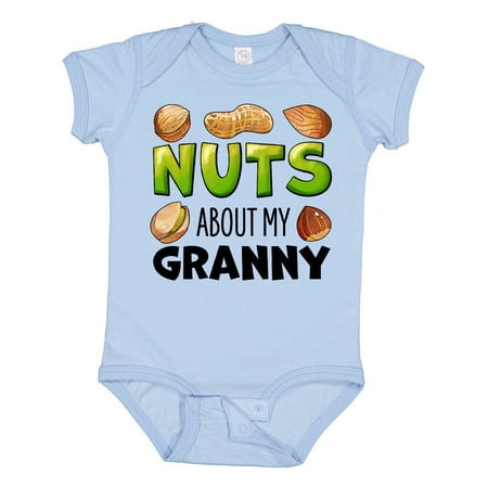 

Inktastic Nuts About My Granny Peanut Almond Pistachio Boys or Girls Baby Bodysuit