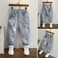 thumbnail image 2 of RUTAYY Toddler Boys Wide Leg Jeans Loose Fit Denim Vintage Trousers Casual Jeans Streetwear Pants Trendy Pants, 2 of 8