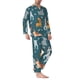 thumbnail image 2 of Balery Dogs Pijama para Hombre de Dos Piezas con Manga Larga, Conjunto de Dormir y Descanso Suave con Bolsillos-Large, 2 of 7