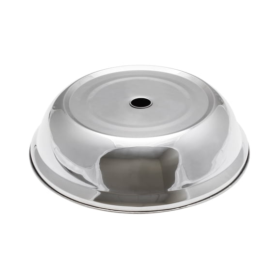 Excellante stainless steel with mirror finish 10" multi fit plate cover, comes in each
