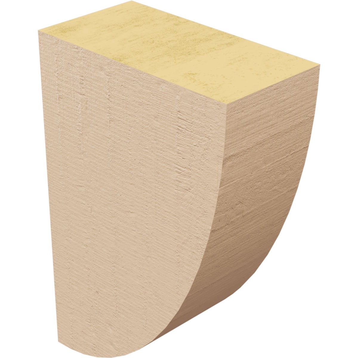 2"W x 4"D x 6"H Classic Durham Rough Cedar Woodgrain TimberThane Corbel, Primed Tan