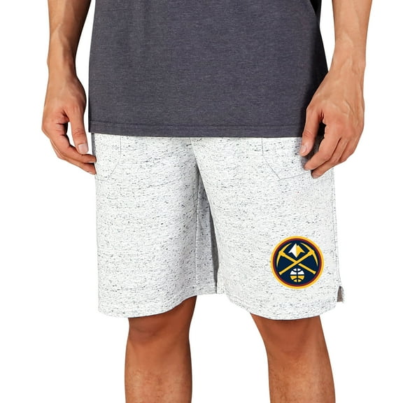 Men's Concepts Sport White/Charcoal Denver Nuggets Throttle Knit Jam Shorts