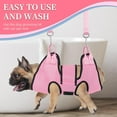 thumbnail image 7 of Dog Grooming Hammock, Pet Grooming Hammock for Cats & Dogs with Security Strap, Dog Sling for Nail Trimming with Nail Clippers/Trimmer, Nail File, Pet Comb(Pink S), 7 of 7