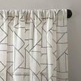 thumbnail image 3 of Archaeo Jigsaw Embroidery Linen Blend Curtain, 50"x95", Gray/Linen, 3 of 7