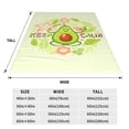 thumbnail image 3 of Balery Avocado Keep Calm Manta de Felpa Suave y Acogedora – Cobija de Franela Aterciopelada para Cama, Lavable y Cálida para Sofá, Mascotas, Transpirable-40"x30", 3 of 7