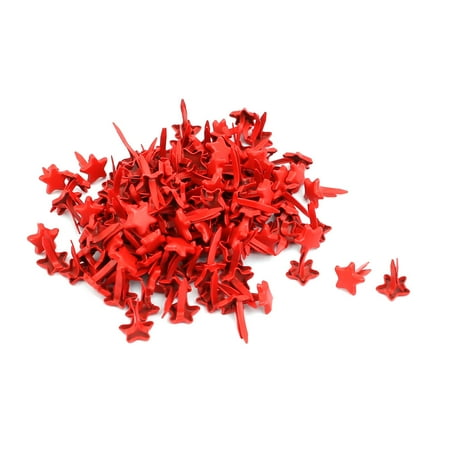- Unique Bargains 7mm Iron Star Shaped Paper Brad Fasteners Red 300pcs
