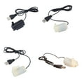 thumbnail image 4 of keepw Electric Aquarium Water Pump Portable Detachable USB Interface Mini Replacement Submersible Underwater Fishtank Pumps White Type 3 1Set, 4 of 6