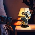 thumbnail image 3 of Cute Animal Table Lamp Cow Decor, Bedside Lamp Lighted Cow Desk Lamp for Living Room, Stained Glass Animal Night Light for Bedroom, Office, Home, 3 of 5