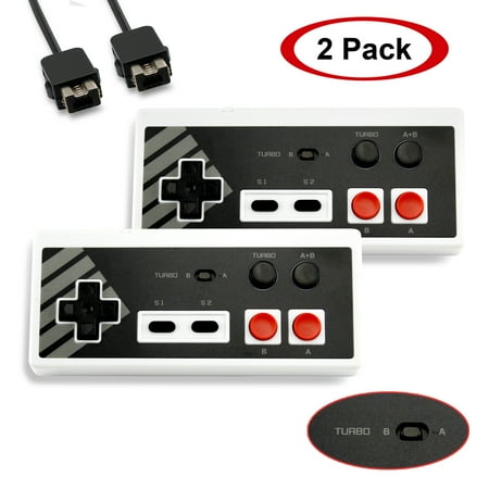 Penguin United 10ft TURBO Controller for Nintendo NES Classic Mini -compatible with Wii, Wii U and 2016 NES Classic Mini Console A+B Button Wired Controller.