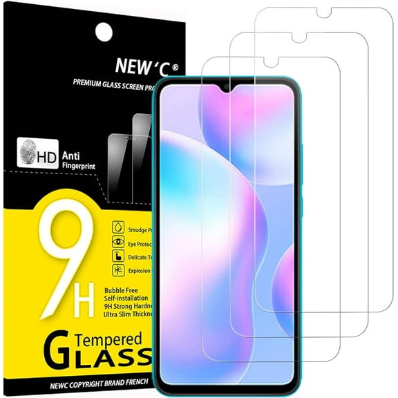 [3 Pack] Designed for Xiaomi Redmi 9A, Xiaomi Redmi 9C Screen Protector Tempered Glass, Case Friendly Ultra Resistant