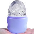thumbnail image 2 of Face Ice Roller, Face Ice Mold Holder, Reusable Silicone Facial Ice Cube, Massage Icing Tools, Soothe Skin & Shrink Pores & Relieve Eye Puffiness (Wit, 2 of 5