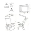 Deluxe 4 Reclining Positions Lightweight High Aluminum Beach Chair with