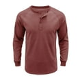 thumbnail image 4 of Bellella Men Henley Shirts Casual Long Sleeve Crew Neck Pullover Tops Fall Winter Button Up T-Shirts with Front Pocket, 4 of 6