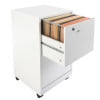 Lavish Home 2-Drawer File Cabinet with Lock and Rolling Wheels (White)