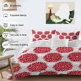 thumbnail image 3 of 3 Piece Red Dahlia Duvet Cover Set Queen Size,Microfiber Comforter/Quilt Cover with Corner Ties and 2 Pillowcases,Vintage Country Grey Abstract Flowers Floral All Season Bedding with Zipper Closure, 3 of 8