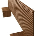 thumbnail image 4 of Modway Render Wall Mount Queen Headboard and Modern Nightstands in Walnut, 4 of 8