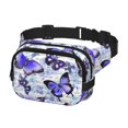 thumbnail image 2 of Fotbe Butterflies Cangurera Cuadrada con Estampado de Doble Capa, Bolsa de Cintura Ajustable Mini para Hombres y Mujeres, 2 of 9