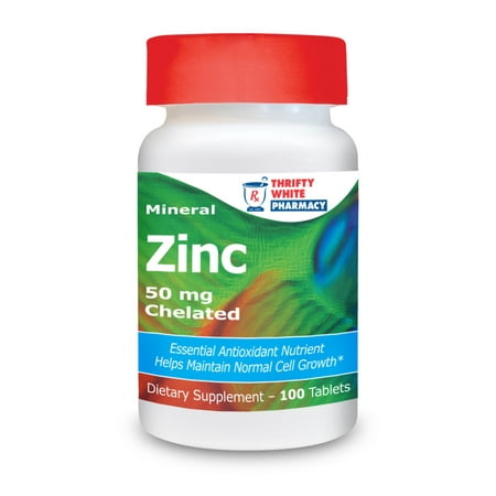 zinc tablets thrifty chelated mineral mg