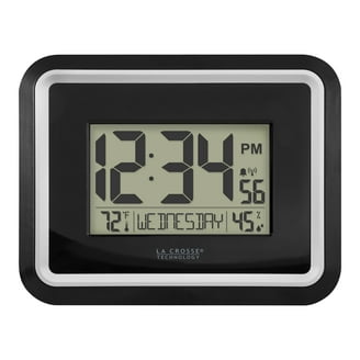 Lacrosse Ws-8115u-S 8.95 X 7.09 Chrome/Black Atomic Digital Wall