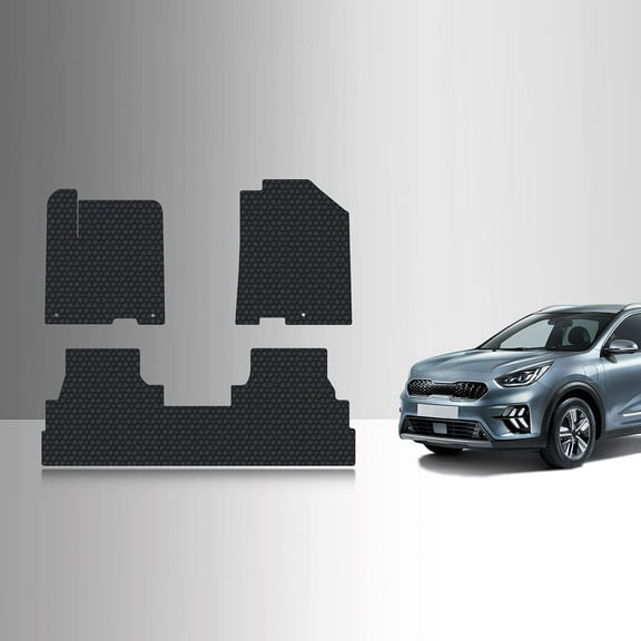 ToughPRO Front Mats Compatible with KIA NIRO 2019 EV - All Weather Heavy Duty (Made in USA) Black Rubber