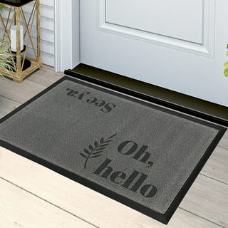 Barnyard Designs 'Welcome' Doormat Welcome Mat for Outdoors, Large Front  Door Entrance Mat, 30x17, Brown