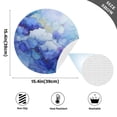 thumbnail image 3 of 15 Inch Round Grid Plate Mats Heat Non-Slip Resistant PVC Placemats for Kitchen Dining Table Decor Blue Ink Clouds 6PCS, 3 of 5